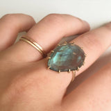 Sliced Labradorite Ring - Rebecca Lankford Designs