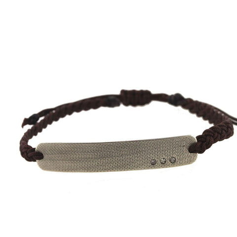Diamond I.D. Bar on Macrame