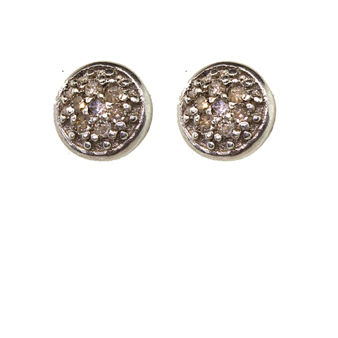 Sterling Pave Disc Studs