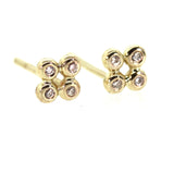 Diamond Bezel Cluster Stud Earrings - rebecca lankford designs