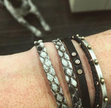Black Macrame and Rose Gold Bracelet - Woven Macrame Bracelet - Rebecca Lankford Designs - 3