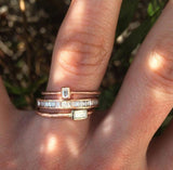 Baby Baguette Diamond Ring - Rose Gold Ring - Rebecca Lankford Designs - 2