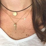 Gold Bar, Knub & Diamond Necklace - Rebecca Lankford Designs - 2