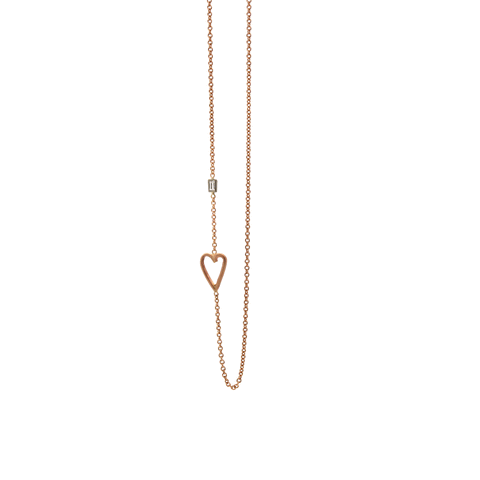 Baguette Heart Necklace