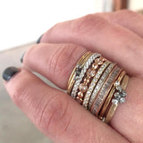 Ring stack - diamond ring stack - Rebecca Lankford Designs