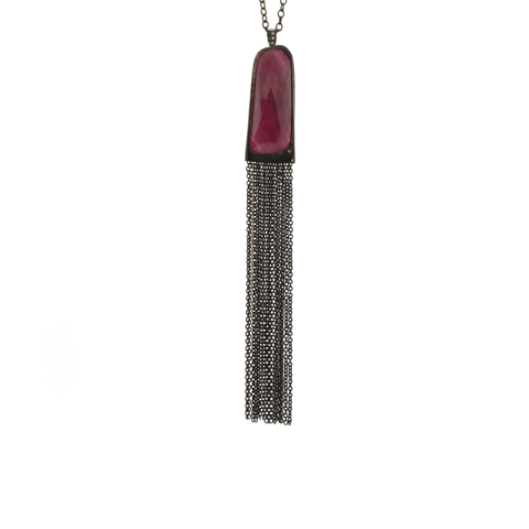 Ruby Fringe Necklace