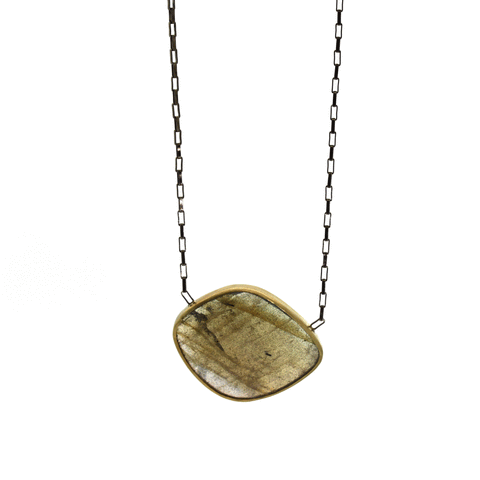 Sliced Labradorite Necklace