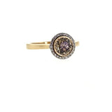 champagne diamond engagement ring - custom engagement ring - rebecca lankford designs