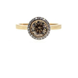 champagne diamond engagement ring - custom engagement ring - rebecca lankford designs