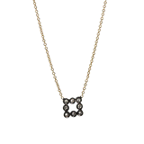 Square Bezel Necklace - diamond necklace - Rebecca Lankford Designs
