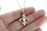 custom necklace - fleur de lis necklace - rebecca lankford designs