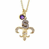 custom necklace - fleur de lis necklace - rebecca lankford designs