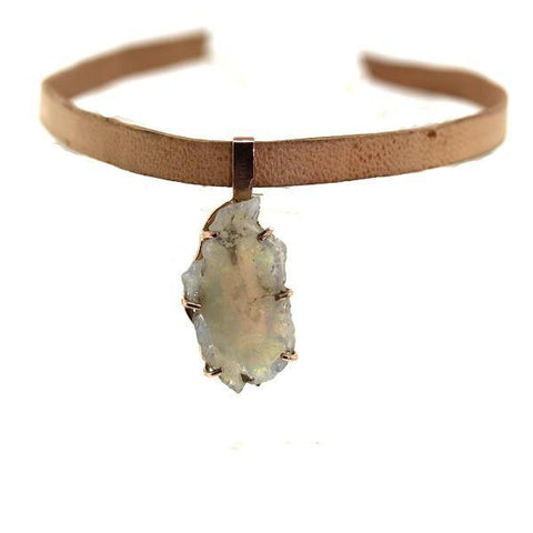 Raw Opal Choker Necklace