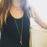 Gold Trinity Pearl Necklace - Pearl Jewelry - Rebecca Lankford Designs