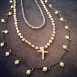 Pearl Cross Necklace - Rebecca Lankford Designs