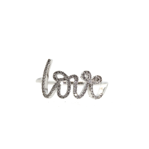 Pave "LOVE" Ring