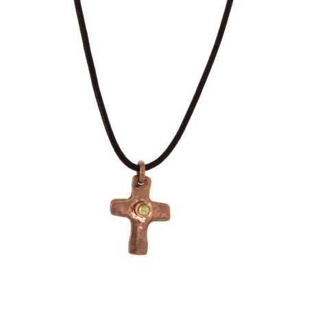 Rose Gold Diamond Cross Necklace