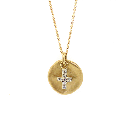 Gold & Diamond Cross Necklace
