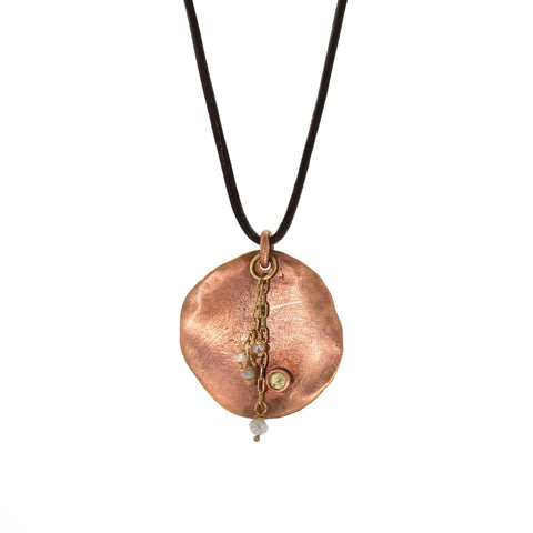 Rose Gold Disc Necklace