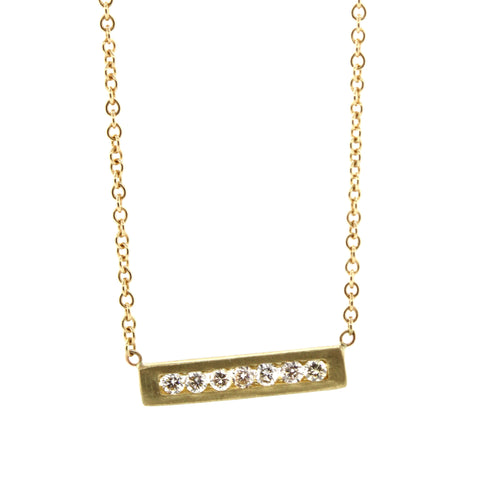 Extended Diamond Brick Necklace