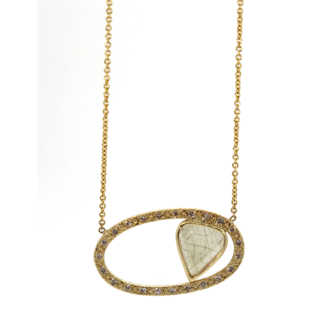 Eternity Circle & Diamond Necklace