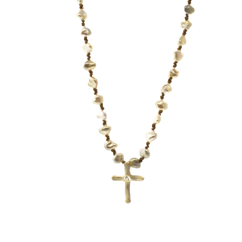 Pearl & Cross Necklace