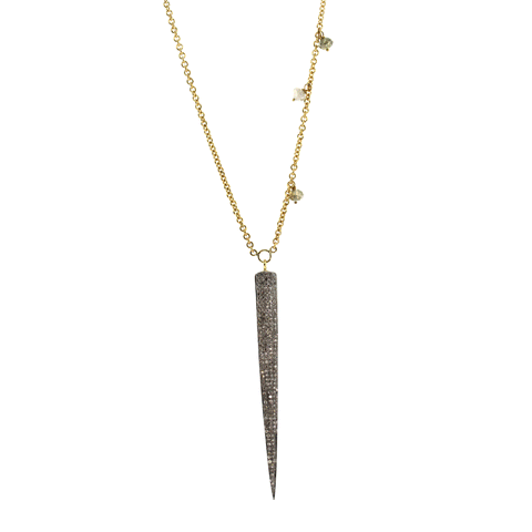 Pave Diamond Sword Necklace
