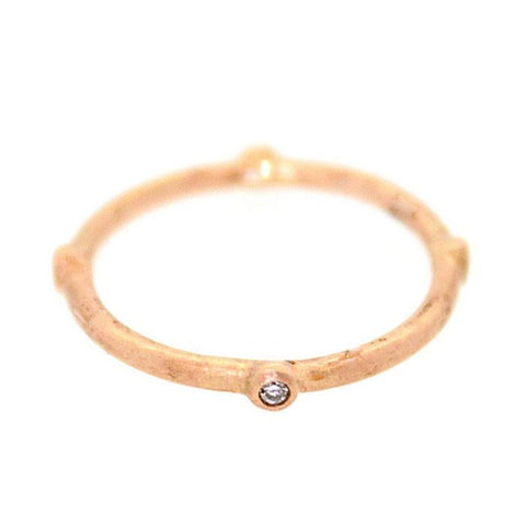 Rose Gold Bezel Diamond Ring