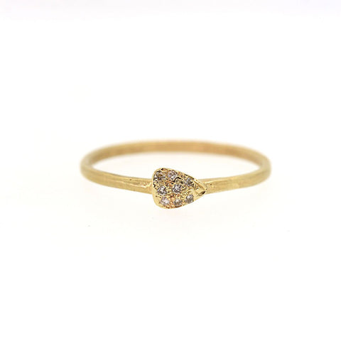 Pave Teardrop Ring