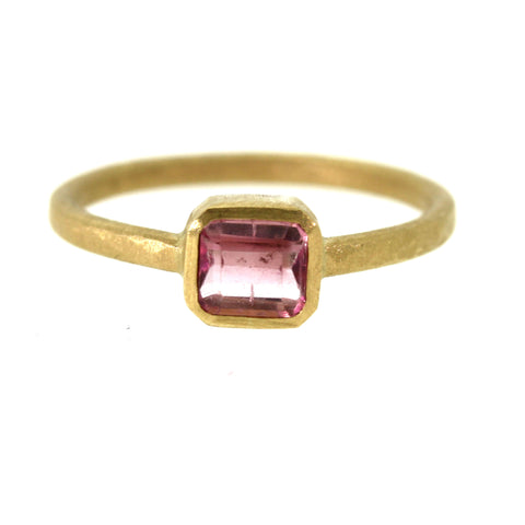 Dark Pink Sapphire Ring