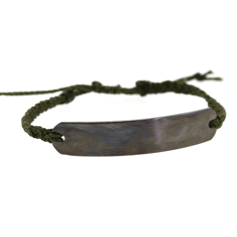 Silver Bar & Macrame Bracelet
