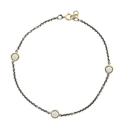 White Sapphire Station Bracelet