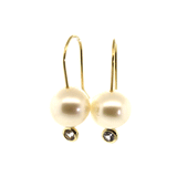 Cream Pearl & Sapphire Earrings - Rebecca Lankford Designs