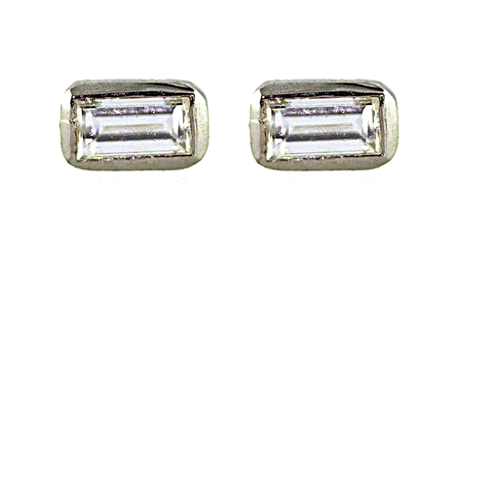 Diamond Baguette Stud Earrings
