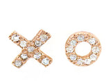 "XO" Rose Gold Stud Earrings - Rebecca Lankford Designs - 2