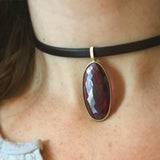 Garnet Choker - Gemstone Choker Necklace - Rebecca Lankford Designs