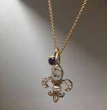 custom necklace - fleur de lis necklace - rebecca lankford designs