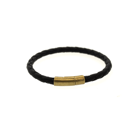 Men's Thick Braided Leather Bracelet