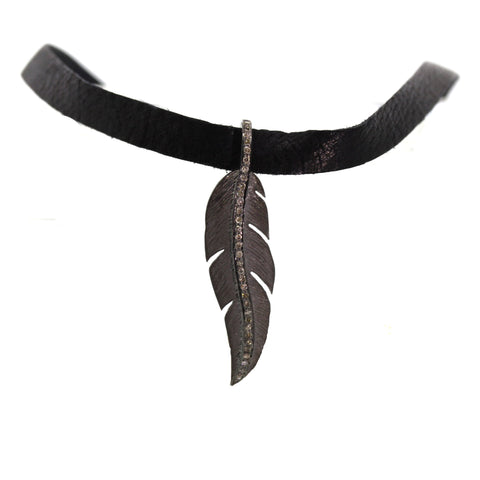 Diamond Feather Choker