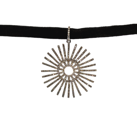 XL Pave Starburst Choker Necklace