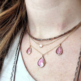 Pink Tourmaline Princess Necklace