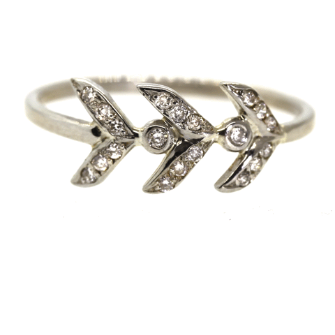 Diamond Angel Wing Ring
