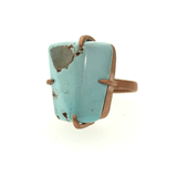 Organic Turquoise Ring - Handcrafted Turquoise Ring - Rebecca Lankford Designs